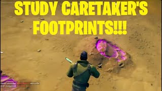 How to Study The Caretakers Footprints for Ariana Grande  Fortnite Season 8 Quest [upl. by Tova]