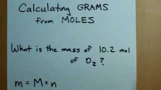 How to Calculate Grams from Moles Moles to Mass [upl. by Norat]