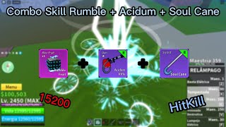 Combo one shot Acidum Rifle  Godhuman  Blox Fruit Bounty Hunting  YMIA [upl. by Nnahgaem]