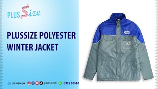 Blue Grey Plus Size Polyester Jacket Plussizepk [upl. by Costanza]