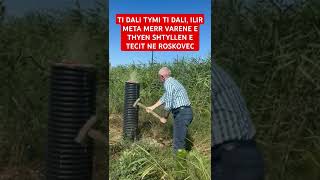 Ti dali tymi ti dali Ilir Meta thyen me vare shtyllen e tecit ne Roskovec Keta albania [upl. by Luis546]