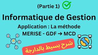 Informatique de gestion  MERISE Application passage de GDF au MCD partie 1 [upl. by Brana]