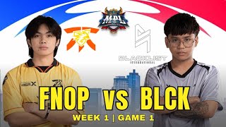 FNOP vs BLCK  MPL PH S14 REGULAR SEASON  WEEK 1  GAME 1 [upl. by Aihsinyt]