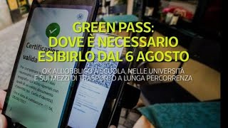 Green pass dove è necessario esibirlo dal 6 agosto [upl. by Massimo229]