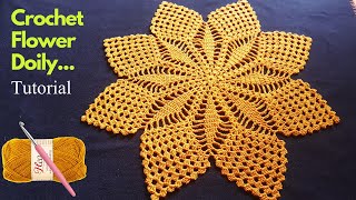 Believe me You can Crochet this Stunning Flower Doily  Just Follow the Steps [upl. by Raouf]