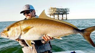 Fishing for Giant Amberjacks and Tuna on Oil Rigs [upl. by Enidaj224]