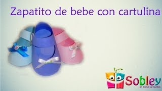 Zapatito de bebe con cartulina [upl. by Spatz]