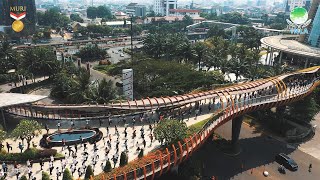 Flashmob MudaMudi INLA Jakarta di Earth Festival 2023 Mall Central Park PECAH REKOR MURI [upl. by Mindi]