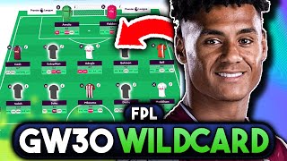 MY FINAL FPL GAMEWEEK 30 WILDCARD TEAM  RANK 4K  FANTASY PREMIER LEAGUE TIPS 202324 [upl. by Konstanze]