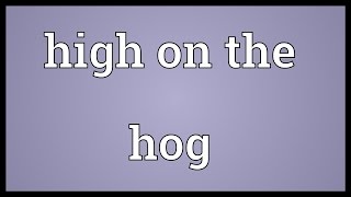 High on the hog Meaning [upl. by Christalle]