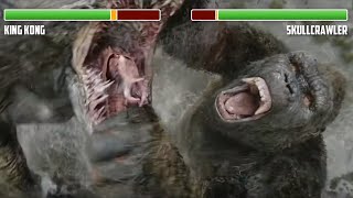 King Kong vs Skullcrawler WITH HEALTHBARS  Full Final Battle  HD  Kong Skull Island [upl. by Erdnael]