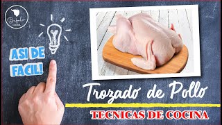 Como cortar un pollo entero en 8 piezas explicado paso a paso de manera simple [upl. by Irrehc556]