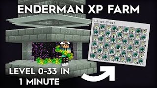 BEST ENDERMAN XP Farm In Minecraft Bedrock 120 MCPEXboxPS4Nintendo SwitchWindows10 [upl. by Haggi]