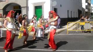 BATUCADA CHIMBAY 2013 CARNAVAL PORTEÑO EN ARRECIFE LANZAROTE [upl. by Zoarah953]