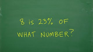 8 is 23 of what number Let’s solve the percent problem stepbystep… [upl. by Wavell]