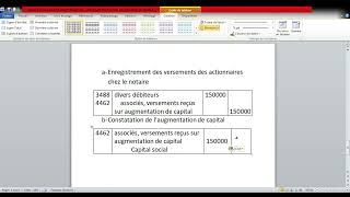 Comptabilité des sociétés laugmentation de capital par élévation de la valeur nominale des actions [upl. by Yrelle]