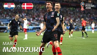 Mario MANDZUKIC Goal  Croatia v Denmark  MATCH 52 [upl. by Putnam]