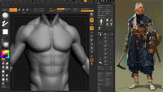 Shinobi  Game Character  Part 1  Base Mesh  ZBrush [upl. by Alak857]