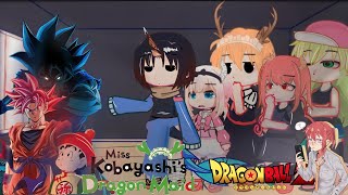 kobayashiSan Chi Maid Dragon Reacciona a Goku Dbz 1  2 [upl. by Nevad]