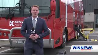 Big Red Kidney Bus in Wonthaggi on WIN News [upl. by Eeb]