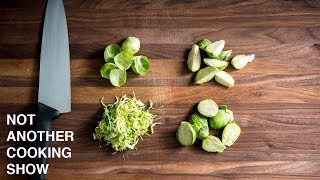 4 EASY WAYS TO CUT BRUSSELS SPROUTS [upl. by Debora]