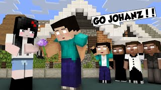 POOR HEROBRINE MEET CUTE SADAKO  LOVE STORY  Minecraft Animation Monster School [upl. by Yolane]