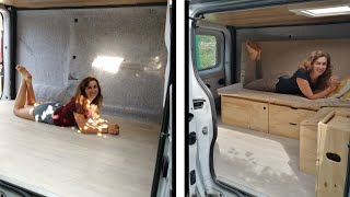 De Eerste MEUBELS Renault Trafic bestelwagen ombouwen tot kleine Camper [upl. by Layman]