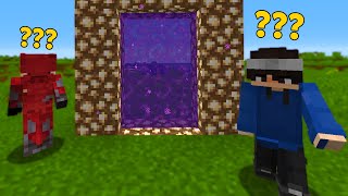 Trolling theomonty and luckytiara with the immersive portals mod [upl. by Neik]