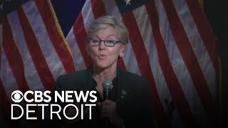 Jennifer Granholm visits Michigan highlights increase in highpaying union jobs [upl. by Gretel]