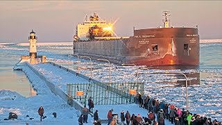 The Last Hurrah  Paul R Tregurtha arrived in Duluth 01152022 [upl. by Erund]