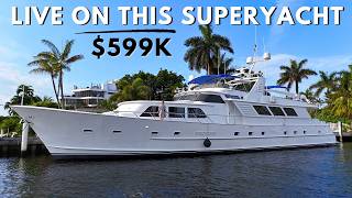 599000 Live on this Classic SuperYacht in Florida [upl. by Ylla]