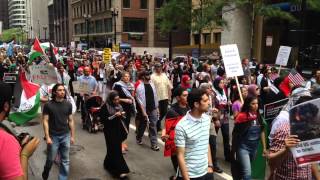 Protest For Gaza  Palestine  Thousands rally in Chicago to protest against war in Gaza [upl. by Ducan]