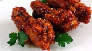 Korean fried chicken recipe Yangnyeomtongdak 양념통닭 [upl. by Esorbma]