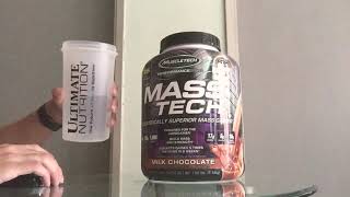 How to drink MASS TECH MASS GAINER by MUSCLETECH [upl. by Yregerg]