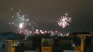 Tirana Albania fireworks show 2024 from my balcony [upl. by Aehsat933]