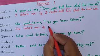 Direct and Indirect SpeechInterrogative Sentences Assertive sentence डिस्क्रिप्शन देखें [upl. by Strang95]