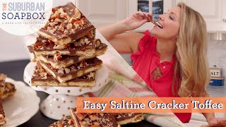 Saltine Cracker Toffee Recipe Christmas Crack [upl. by Madancy]