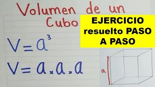 Como calcular el VOLUMEN de un CUBO 👉 con arista [upl. by Timmy980]