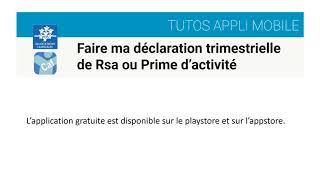 Appli CafMon compte  Faire sa déclaration trimestrielle rsa ou prime dactivité [upl. by Eesac]