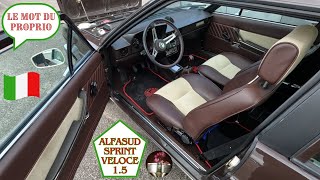 Mot du proprio  Alfa Romeo Alfasud Sprint Veloce 15 1981 [upl. by Kalam760]