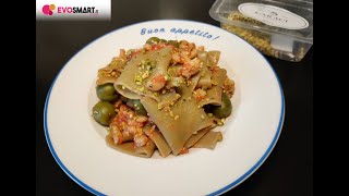 PRIMO PIATTO PRONTO IN 7 MINUTI PASTA AL PISTACCHIO DI BRONTE CON GAMBERETTI E GRANELLA [upl. by Hakilam]