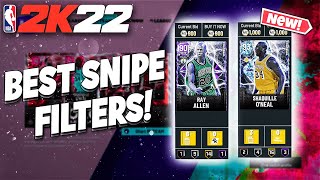 THESE ARE THE BEST SNIPE FILTERS ON NBA 2K22 MYTEAM [upl. by Lennod]