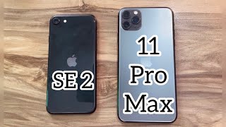 iPhone 11 Pro Max vs iPhone SE 2 in 2023  iOS 1641 [upl. by Jerol]