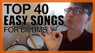 Top 40 Easy Songs To Play On Drums For Beginners  wwwDrumsTheWordcom [upl. by Okihcas843]