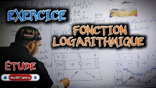 Exercice 5  Etude de Fonction Logarithmique 2bac pc sm [upl. by Aihsek411]