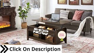 Yaheetech Lift Top Coffee Table with Hidden Storage Review [upl. by Coates]