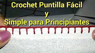 Crochet Puntilla Fácil y Simple para Principiantes 1 [upl. by Soneson]