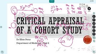 CRITICAL APPRAISAL OF A COHORT STUDY  DR ELBIN PETER [upl. by Quintin326]