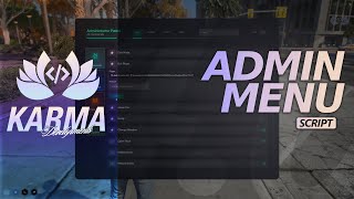 Fivem  Karma Developments Admin Menu System QBCore [upl. by Martha298]