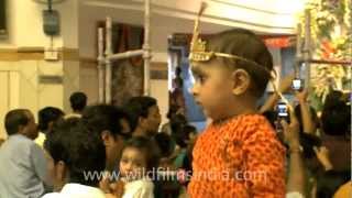 Child Krishna dances at Iskcon temple Delhi on Janmashtami [upl. by Ial]